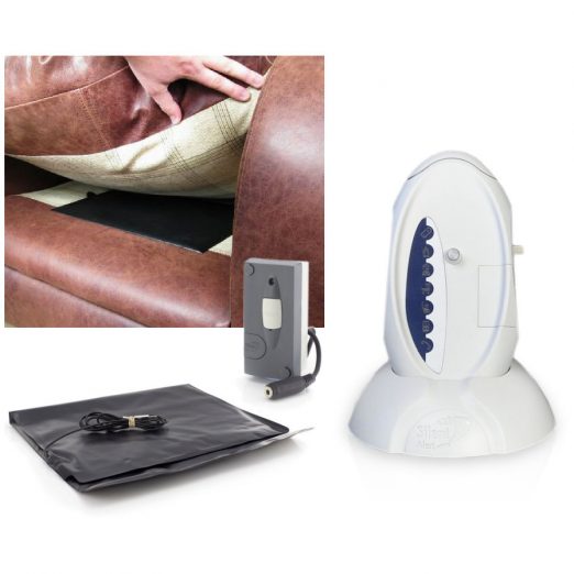 Care Call Pack 10 comprises a SignWave Portable sound and flash receiver, Chair Leaving Alarm and Pressure Pad