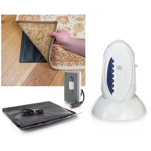 Care Call Pack 11 comprises a SignWave Portable sound and flash receiver, Mini Monitor and Under carpet Pressure Pad