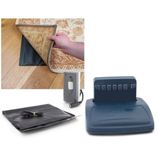 Care Call Pack 5 comprises a Pager, Trickle Charger, Mini Monitor and Under Carpet Pressure Pad