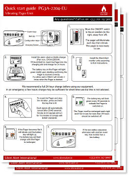 Silent Alert Fire Safe – Schnellstart Anleitungen