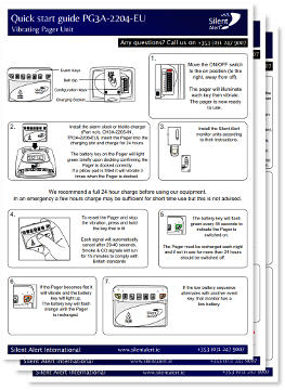 Silent Alert SA3000 Quick Setup Guides