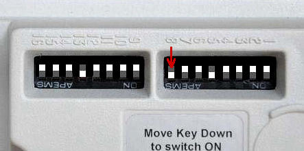 Universal Monitor as a Baby Alarm - Keys 8 shown in the On position
